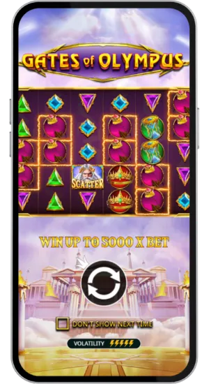 Open and play Gates of Olympus real money UK